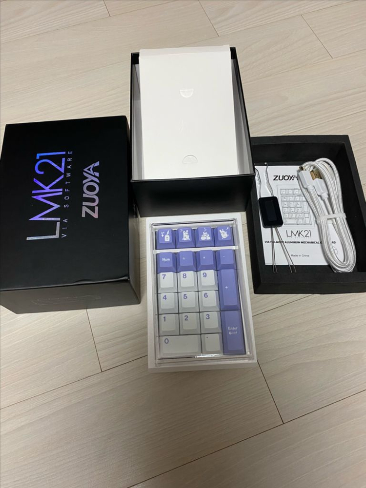 풀박스)LMK21 넘버패드+축+키캡+아크릴덮개--3