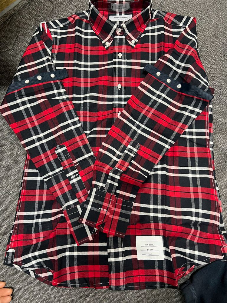 남성 체크 셔츠 남방 95 M--1