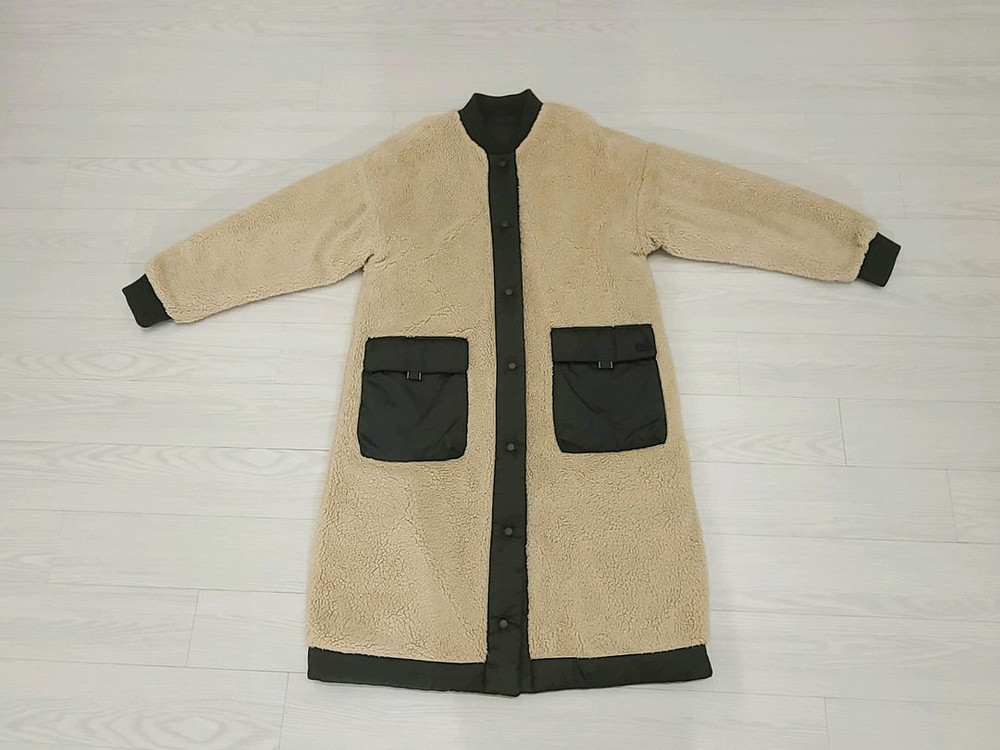 코오롱스포츠 퀼팅 리버시블 후리스 패딩 자켓 85 이미지