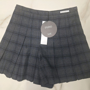 랩 플리츠 체크 치마바지 S사이즈
