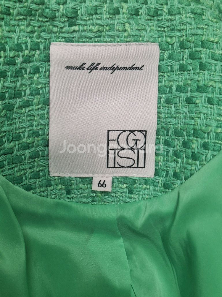 에고이스트 노카라 트위드 자켓 팬츠--2