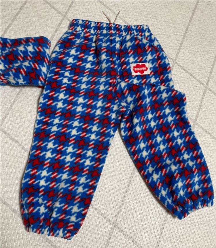 베베드피노 하운드투스체크플리스 110 상하세트--4