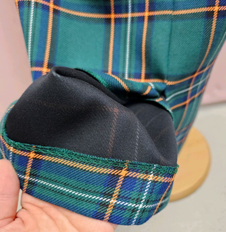 자라 그린체크 미디스커트 벨트세트--8