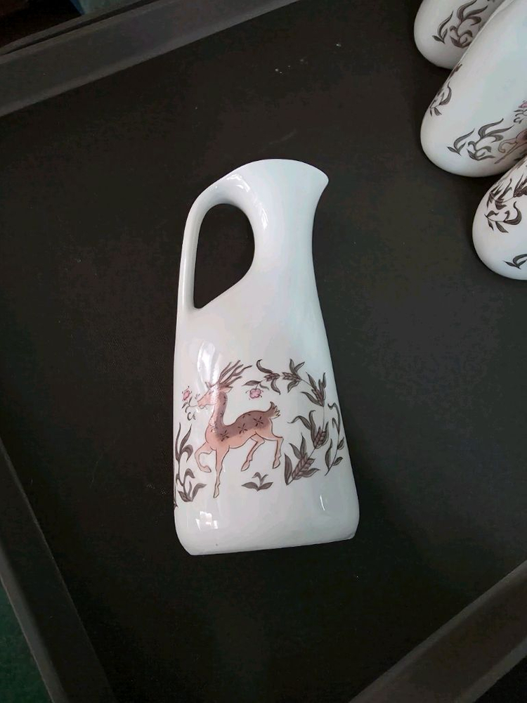 행남사 주병 사케병 사슴무늬 빈티지 골동품--3