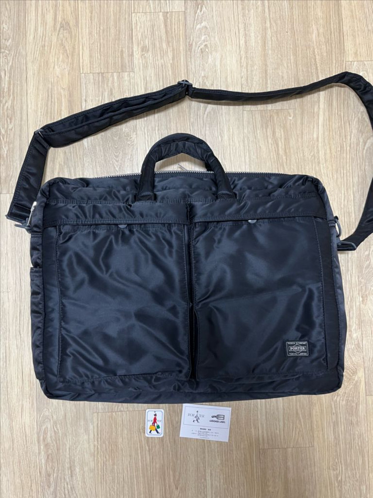 요시다 포터 탱커 2way 오버나이트 브리프케이스 블랙 622-79309--2