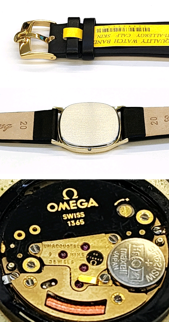 신품급 정품 오메가 남성용 쿼츠 ㅡ 진청색 선레이 + 금색 케이스--6