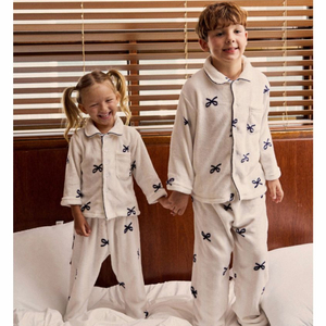 도씨 DOSSY 플러피 리본 아동 수면잠옷