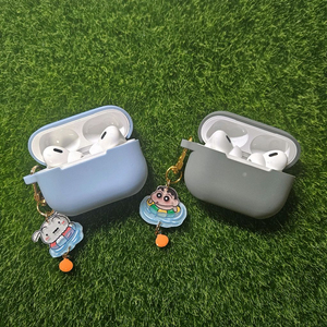 에어팟프로2 실리콘/투명 짱구 키링 케이스