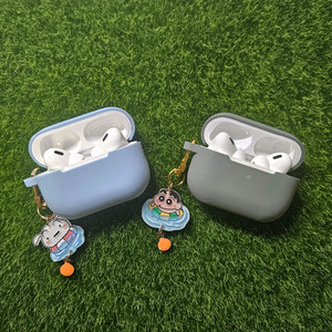 에어팟프로2 실리콘/투명 짱구 키링 케이스