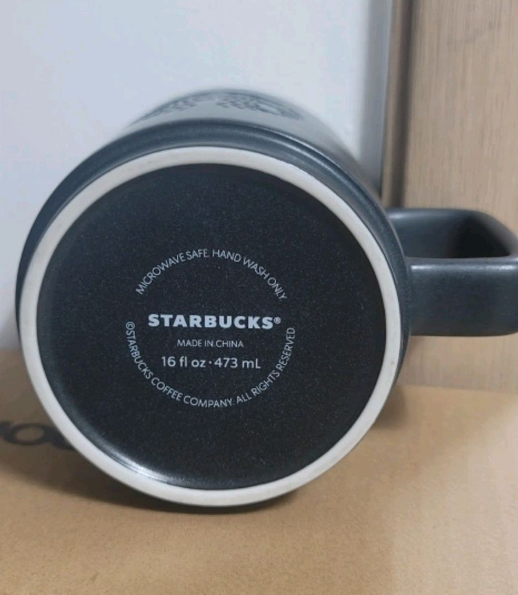 스타벅스 블루 그레이 머그컵--3