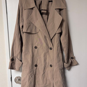 베이직 더블카라 벨트 트렌치코트 자켓 베이지