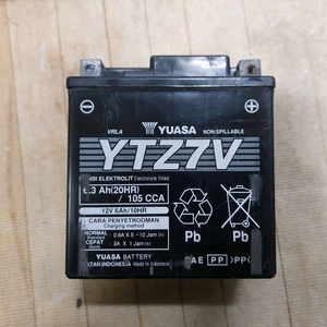 유아사 YTZ7V 오토바이 배터리 중고싸게 팝니다 (무료배송) 이미지