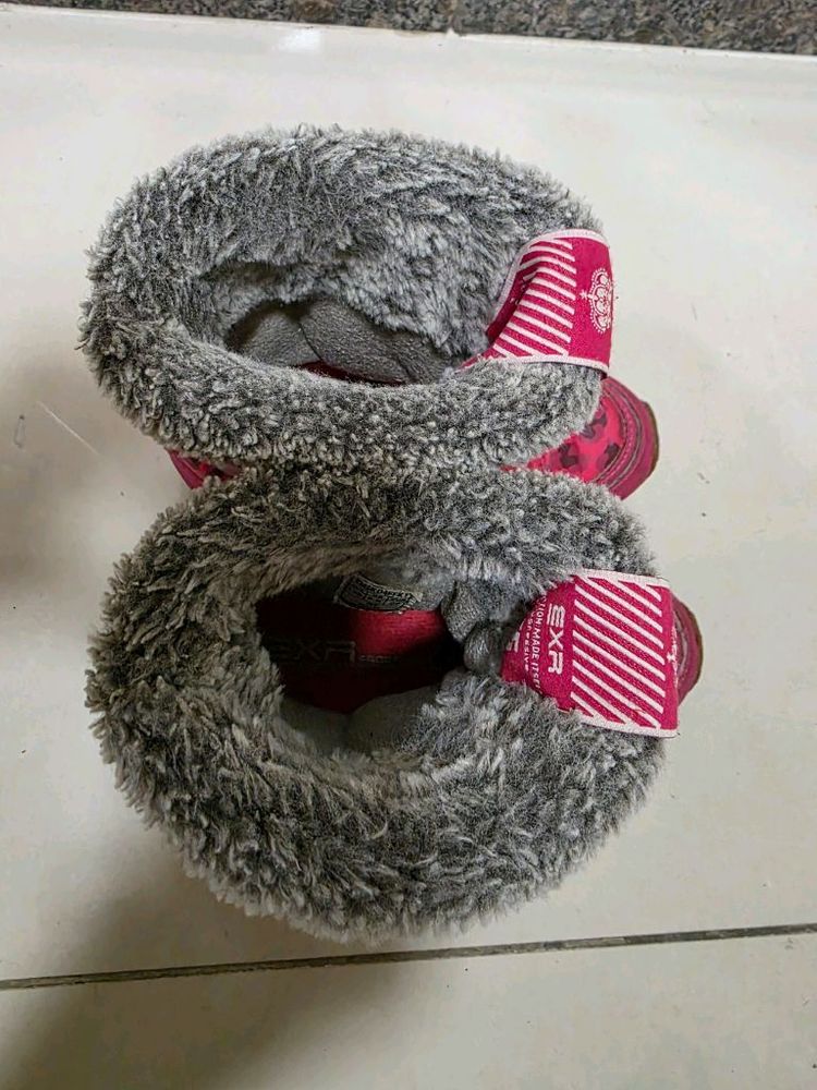 여아 부츠 150, 털구두--1