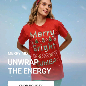 줌바 홀리데이 티셔츠 M/L 새상품