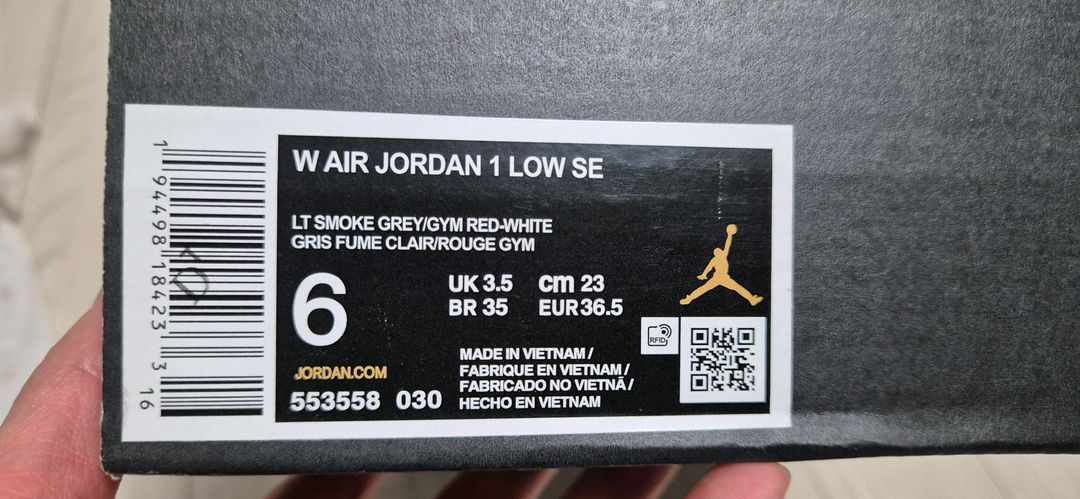나이키 에어조던1 로우 그레이 230 이미지