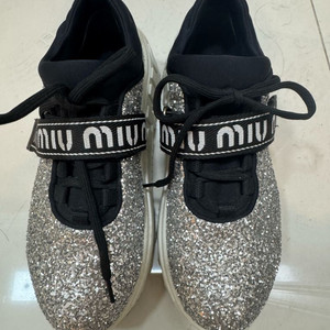 미우미우 크리스탈 플랫폼 스니커즈 35.5 이미지