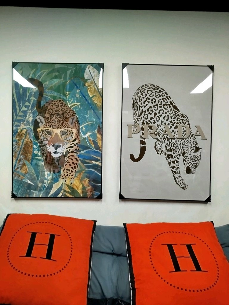 치타그림 표범그림 동물그림 유화 그림액자 그림 액자 팝아트 명품그림 명품액자 럭셔리 인테리어소품 인테리어 거실 꽃 이미지