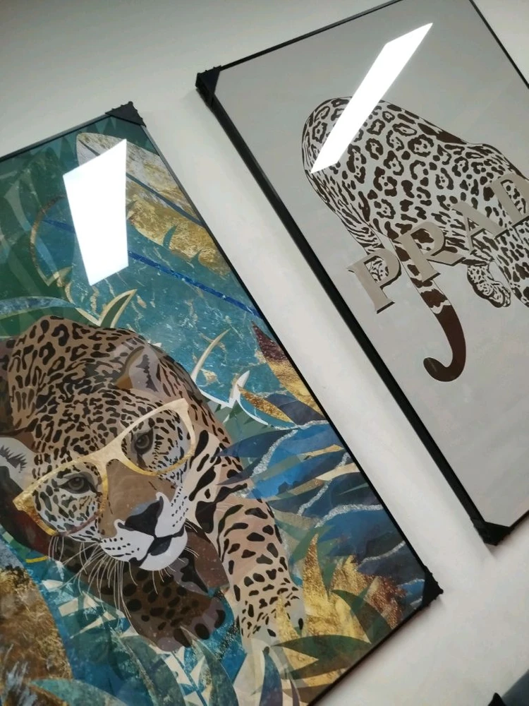 치타그림 표범그림 동물그림 유화 그림액자 그림 액자 팝아트 명품그림 명품액자 럭셔리 인테리어소품 인테리어 거실 꽃 이미지
