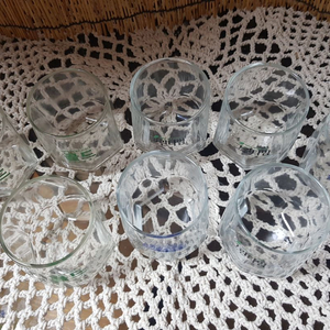 옛날 유리컵 8개 일괄