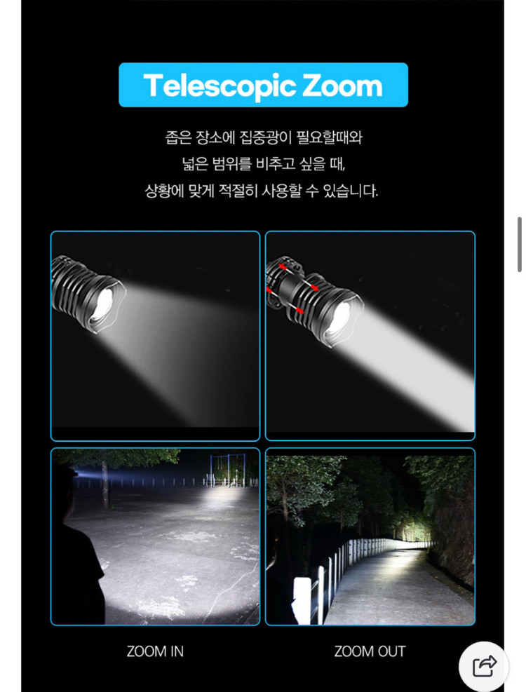 충전식 헤드랜턴 해루질 낚시 캠핑 충전기 2세트 이미지