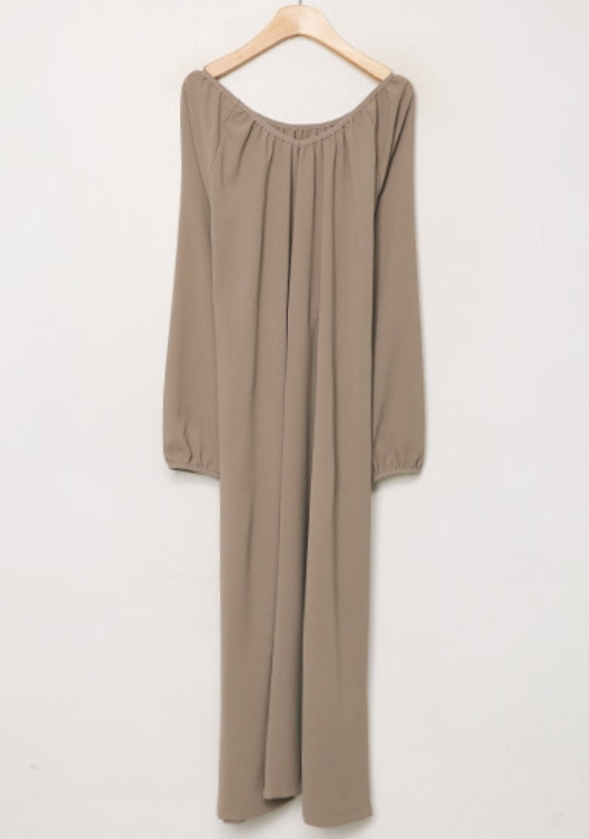 새상품) 셔링 스트랩 벨트 롱 원피스 55 66 77 이미지