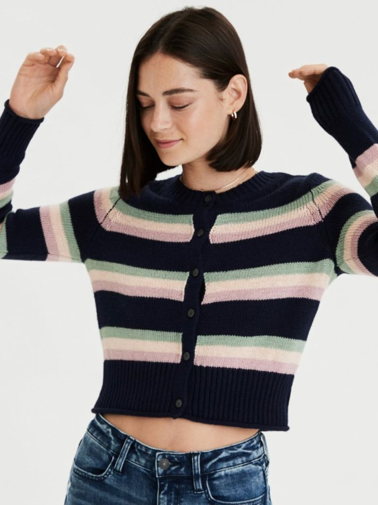 (새상품) 아메리칸이글 스트라이프 가디건 이미지