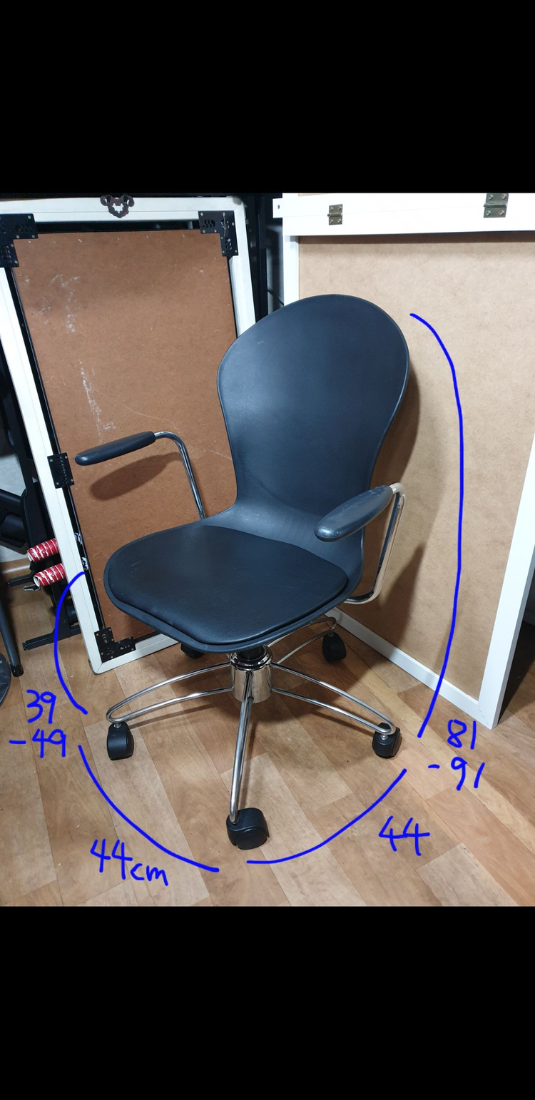 심플한 책상의자 빠른 판매(2개 일괄/높이조절 가능)--3