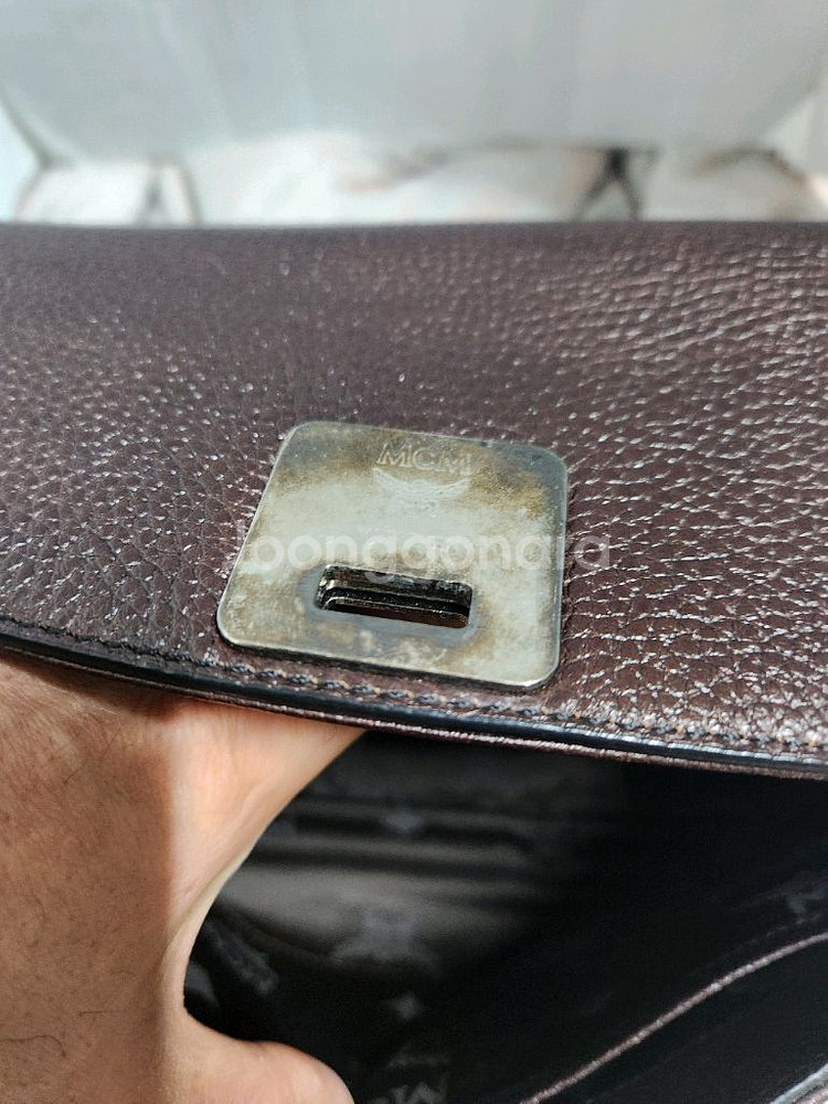 가죽 클러치백 엠씨엠--3