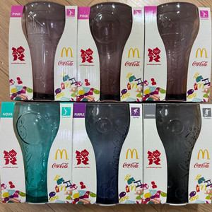 2012 런던올림픽 맥도날드 코카콜라 유리컵 굿즈 팝니디