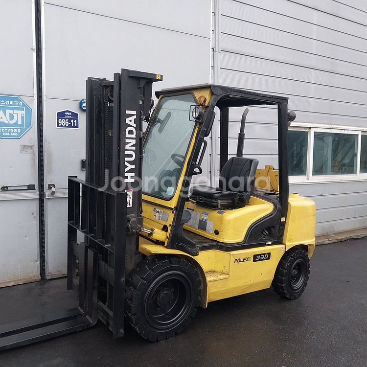 현대 중고 디젤지게차 3.3톤 1126시간 사용 사이드쉬프트 장착--5