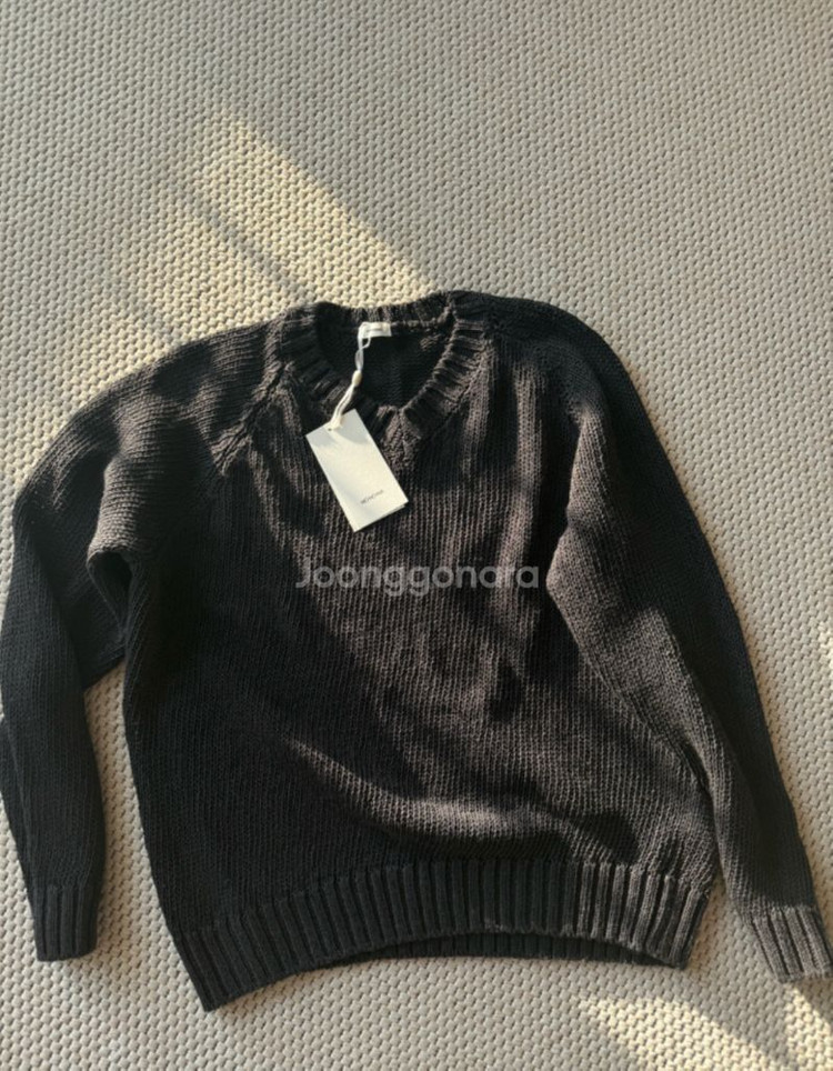 차정원 니트/ 모노하 Paper v neck knit 다크그레이 새상품 이미지