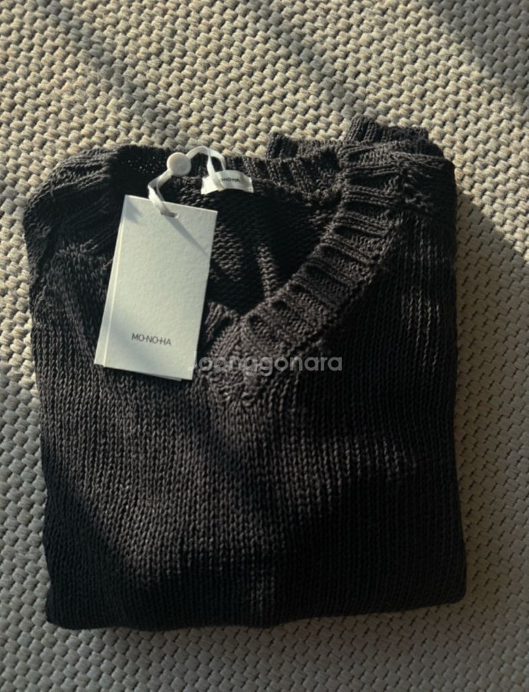 차정원 니트/ 모노하 Paper v neck knit 다크그레이 새상품 이미지