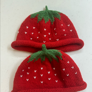 꼬숑st 딸기모자 핸드메이드
