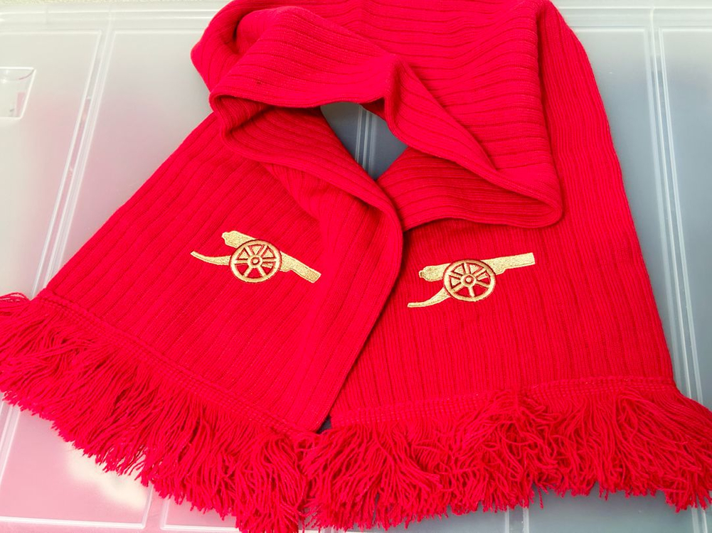 아스날 아크릴 머플러 스카프 영국산--1