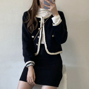 트위드 자켓 검정