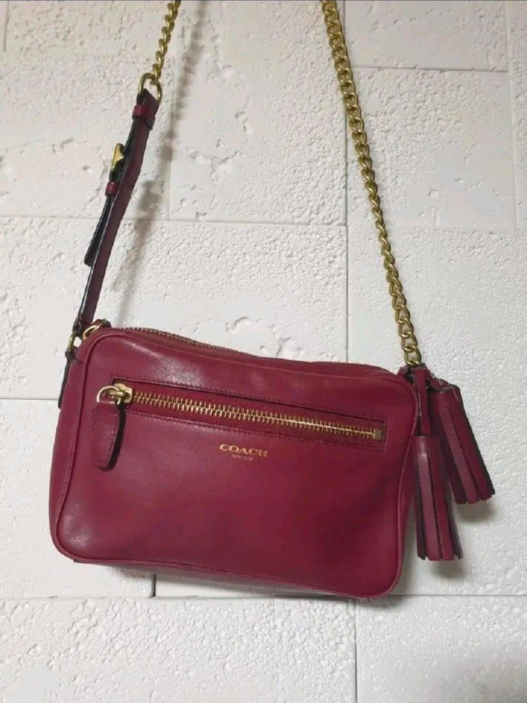 정품 코치 레거시 플라이트백 체인 크로스백--2