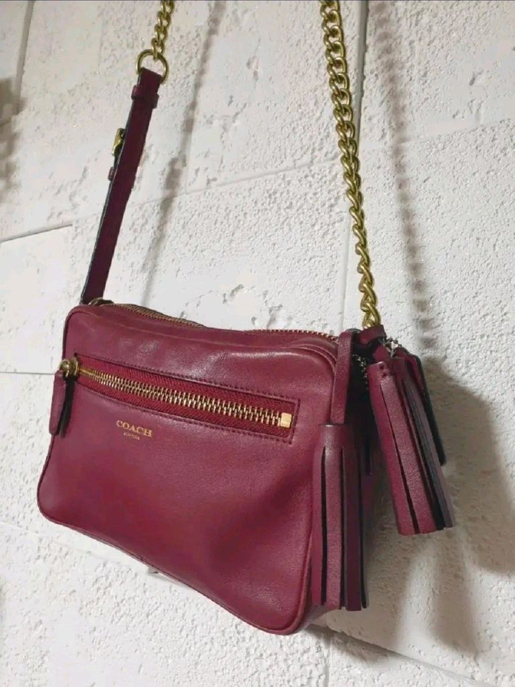 정품 코치 레거시 플라이트백 체인 크로스백--3