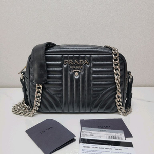 (정품)프라다 다이어그램 체인 카메라백 은장