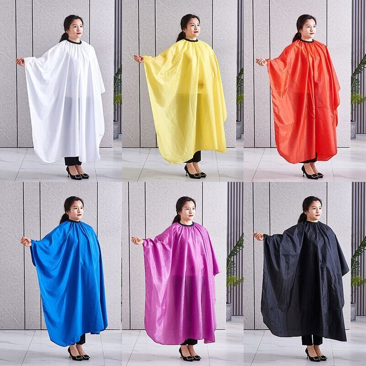 새 노랑색 미용실 가운 헤어샵 이발보 염색 파마--1