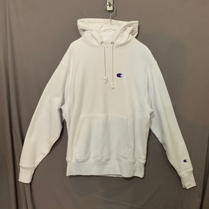 M 챔피온 리버스위브 화이트 기모 후드티