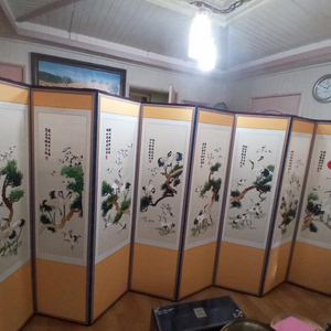 깨끗한 백학도 자수 8폭 병풍 ㅡ 광주광역시 이미지