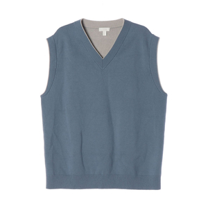 [M]코스 블루 울블렌드 브이넥 니트 베스트 조끼