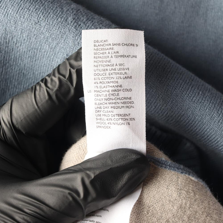 [M]코스 블루 울블렌드 브이넥 니트 베스트 조끼--5