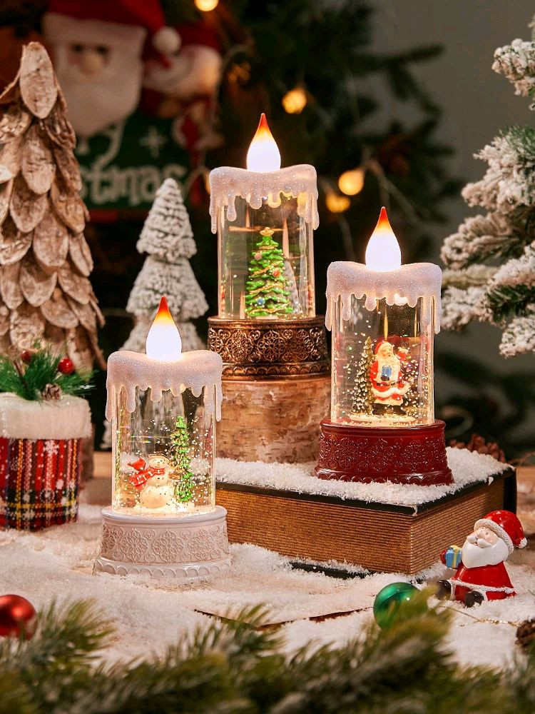 크리스마스 캔들 라이트 무드등--0