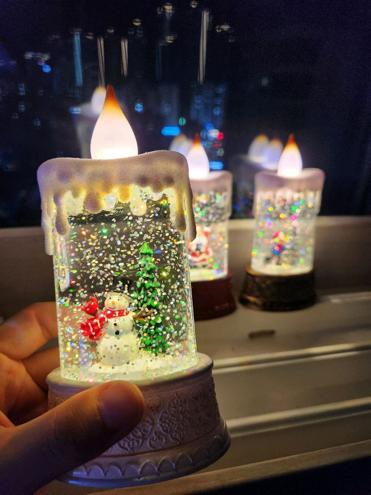크리스마스 캔들 라이트 무드등--1