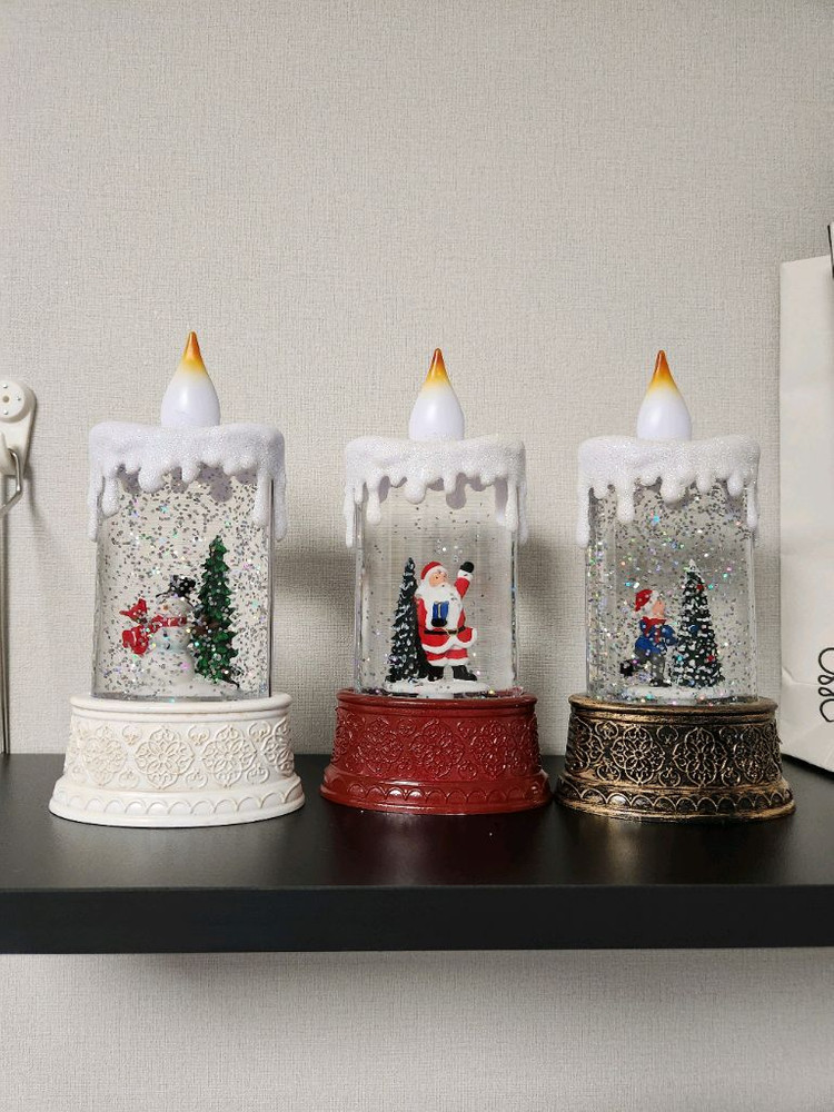 크리스마스 캔들 라이트 무드등--2