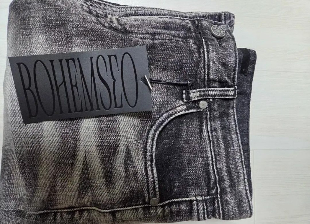 보헤미안 서울 크럼플드 워싱 데님 L 이미지