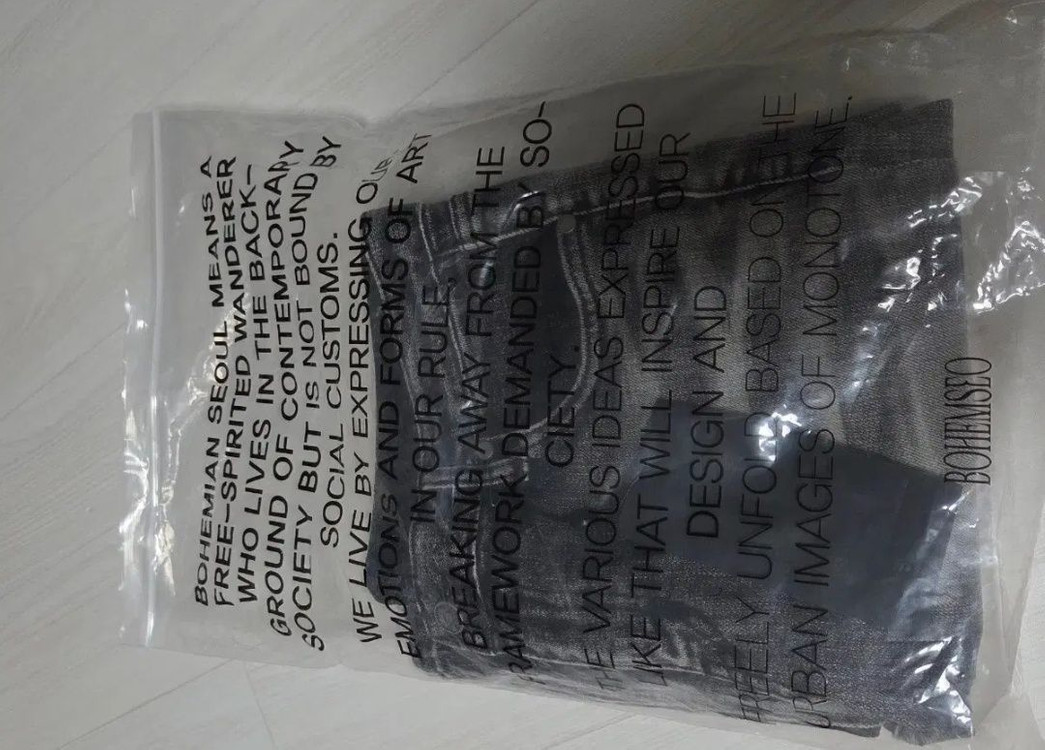 보헤미안 서울 크럼플드 워싱 데님 L 이미지