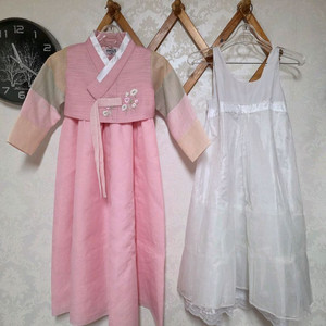 여아 한복 더예한복 7호 치마+저고리+속치마 일괄 판매