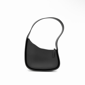 [OS] 더 로우 여성 하프문 스무스 카프스킨 레더 숄더백 핸드백 블랙